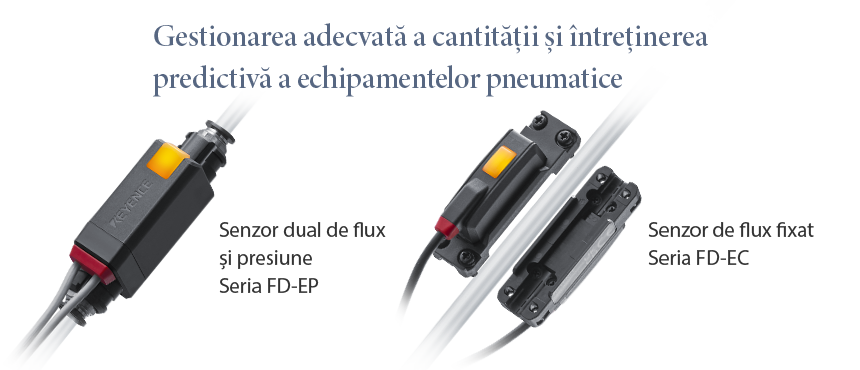 Gestionarea adecvată a cantității și întreținerea predictivă a echipamentelor pneumatice / Senzor dual de flux și presiune Seria FD-EP / Senzor de flux fixat Seria FD-EC