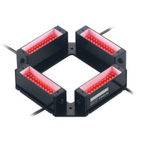CA-DQR10 - Éclairage carré à barres lumineuses rouges de 109-109