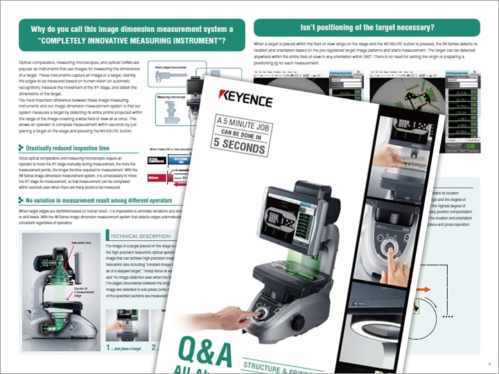 IM Series Image Dimension Measurement System "Just Place & Press" Clear & Simple Explanation for Q & A [Structure, Principle] (English)