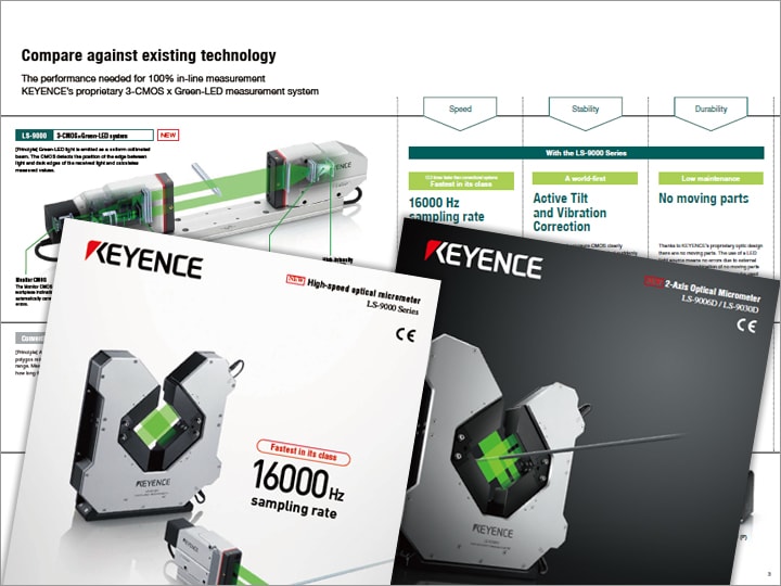 LS-9000 Series Ultra-High-speed, High-accuracy Optical Micrometer Catalogue (English)
