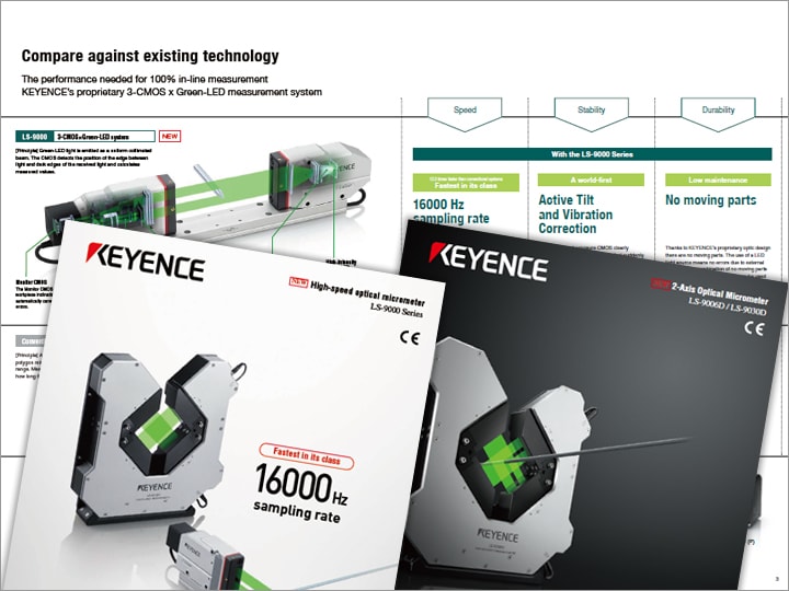 LS-9000 Series Ultra-High-speed, High-accuracy Optical Micrometer Catalogue (English)