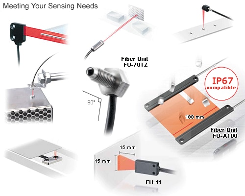 Wide range of fibre optic sensor heads for your application needs