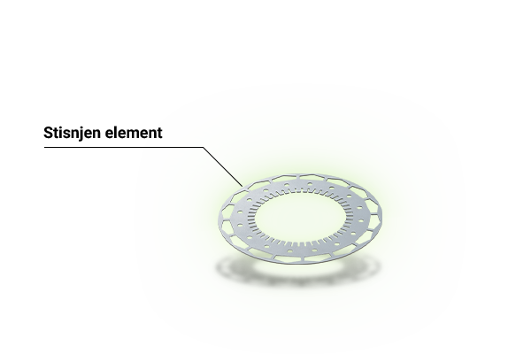 Stisnjen element