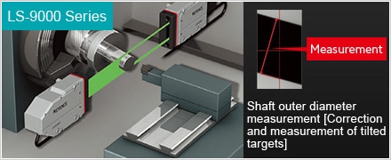LS-9000 Series Measurement Shaft outer diameter measurement [Correction and measurement of tilted targets]