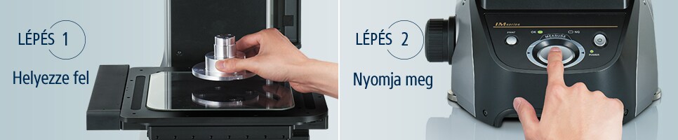 [lépés1]Helyezze fel [lépés2]Nyomja meg