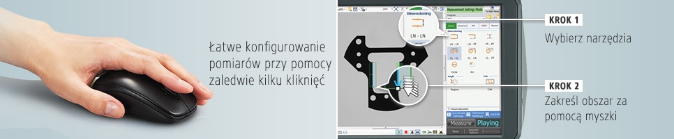 Łatwe konfigurowanie pomiarów przy pomocy zaledwie kilku kliknięć Często używane