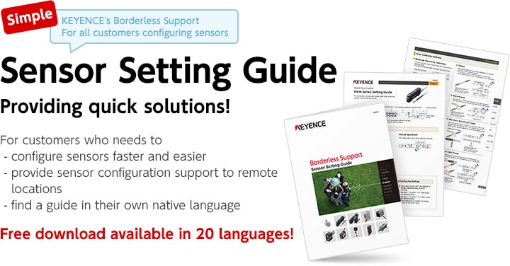 Sensor Setting Guide Providing quick solutions!