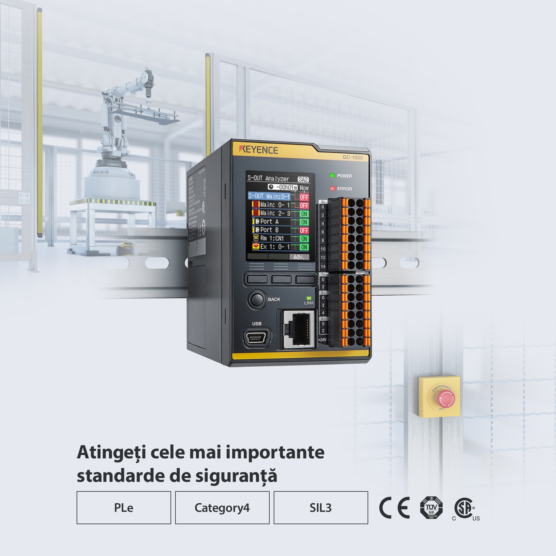 Atingeți cele mai importante standarde de siguranță PLe / Category4 / SIL3