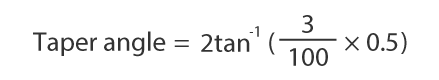 Taper angle