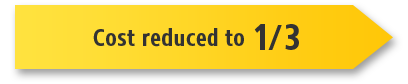 Cost reduced to 1/3