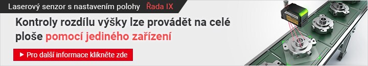 Laserový senzor s nastavením polohy Řada IX Kontroly rozdílu výšky lze provádět na celé ploše pomocí jediného zařízení Pro další informace klikněte zde