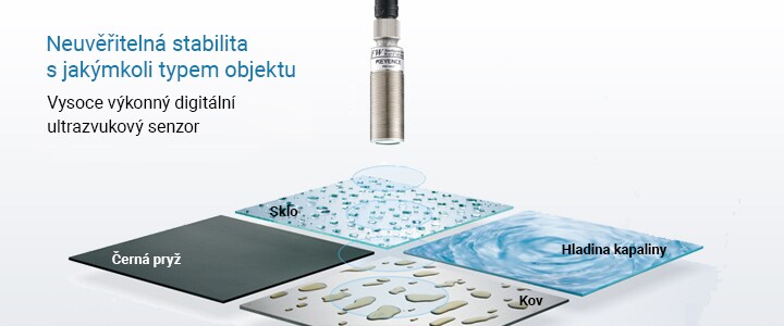 Neuvěřitelná stabilita s jakýmkoli typem objektu [Vysoce výkonný digitální ultrazvukový senzor] Černá pryž Sklo Hladina kapaliny