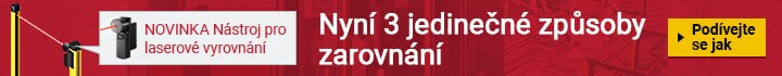 NOVINKA Nástroj pro laserové vyrovnání Nyní 3 jedinečné způsoby zarovnání Podívejte se jak