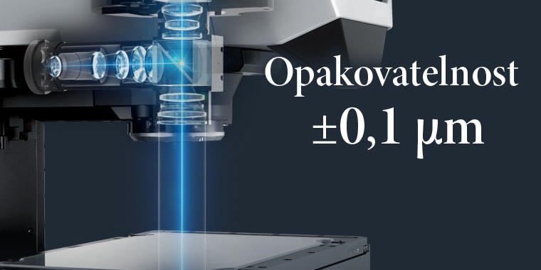 Opakovatelnost ±0,1µm