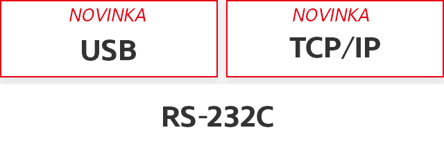 [NOVINKA] USB, [NOVINKA] TCP/IP, RS-232C