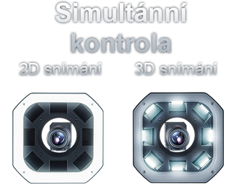 Simultánní 2D + 3D kontrola