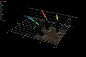3D aplikace měření integrovaných obvodů (IC)