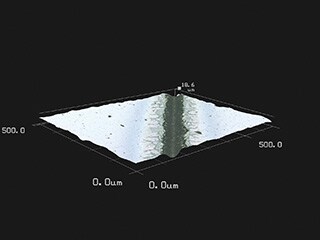 Kontrola struktury, zobrazení výškové barevné mapy a měření 3D tvaru pomocí 3D snímku