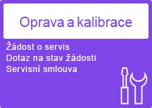 [Oprava a kalibrace] Žádost o servis Dotaz na stav žádosti Servisní smlouva