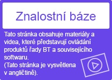 [Znalostní báze] Tato stránka obsahuje materiály a videa, které představují ovládání produktů řady BT/DX a souvisejícího softwaru.(Tato stránka je vysvětlena v angličtině).