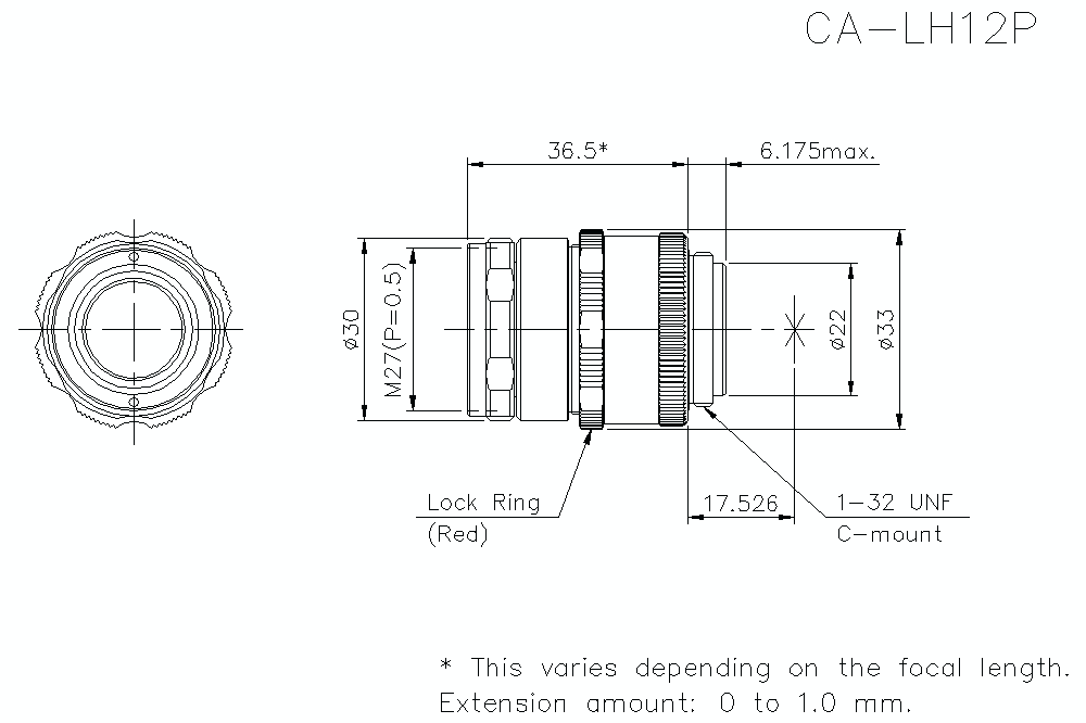 CA-LH12P Dimension