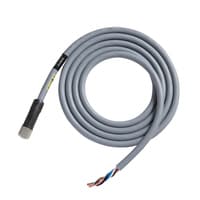 OP-88782 - M12, L-code, zásuvka, splétaný Kabel napájecího zdroje 2 m