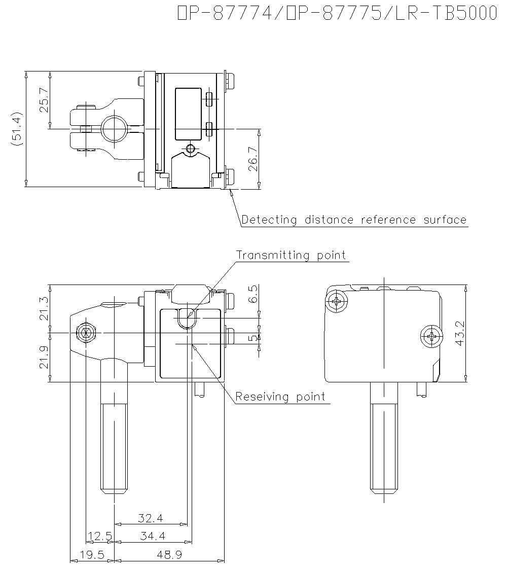 OP-87774/OP-87775/LR-TB5000 Dimension
