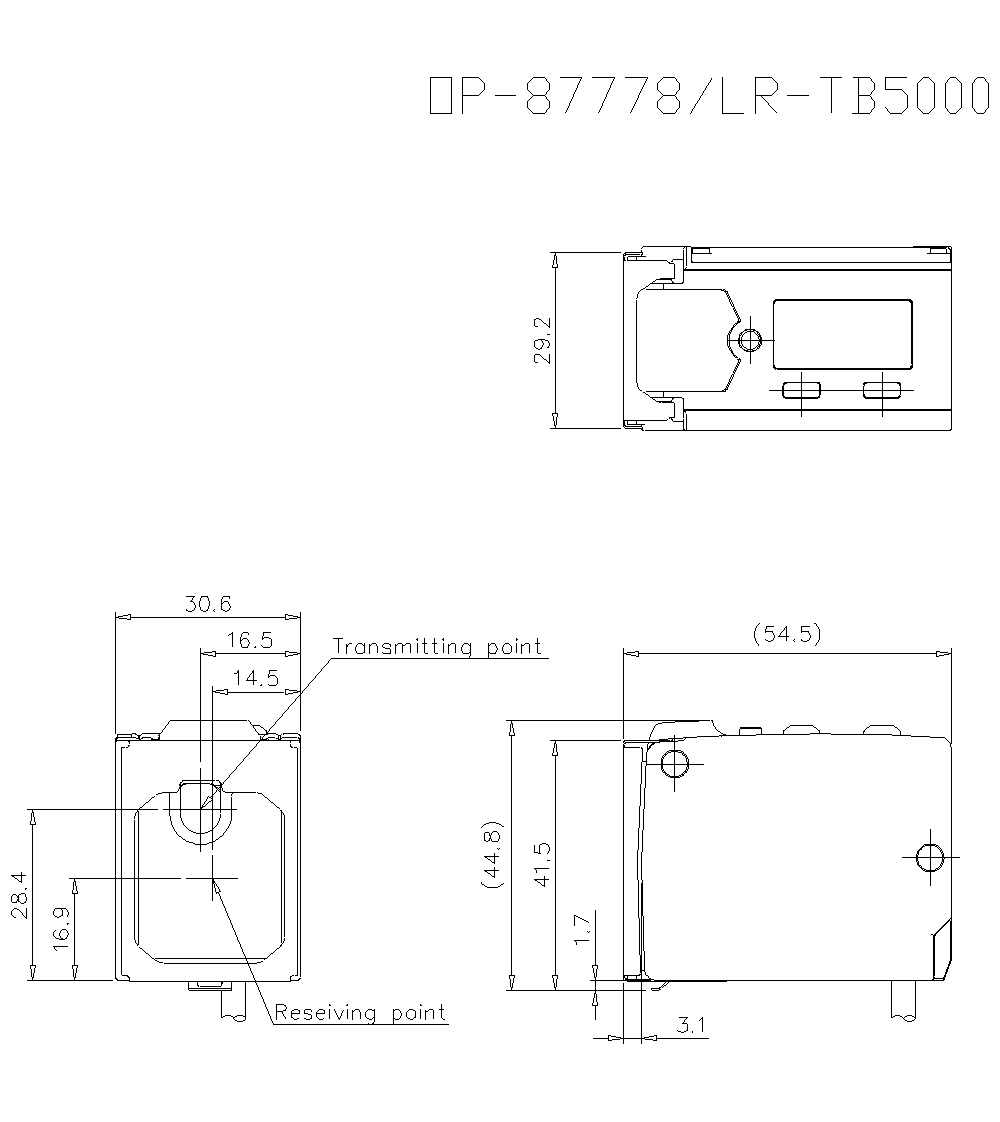 OP-87778/LR/TB5000 Dimension