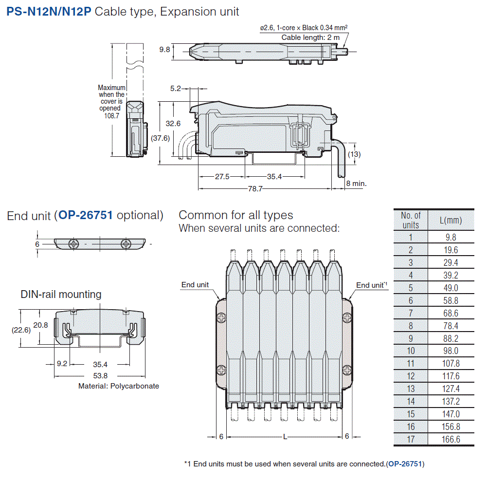 PS-N12N/N12P Dimension
