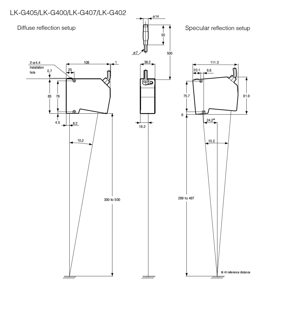 LK-G400/G402/G405/G407 Dimension