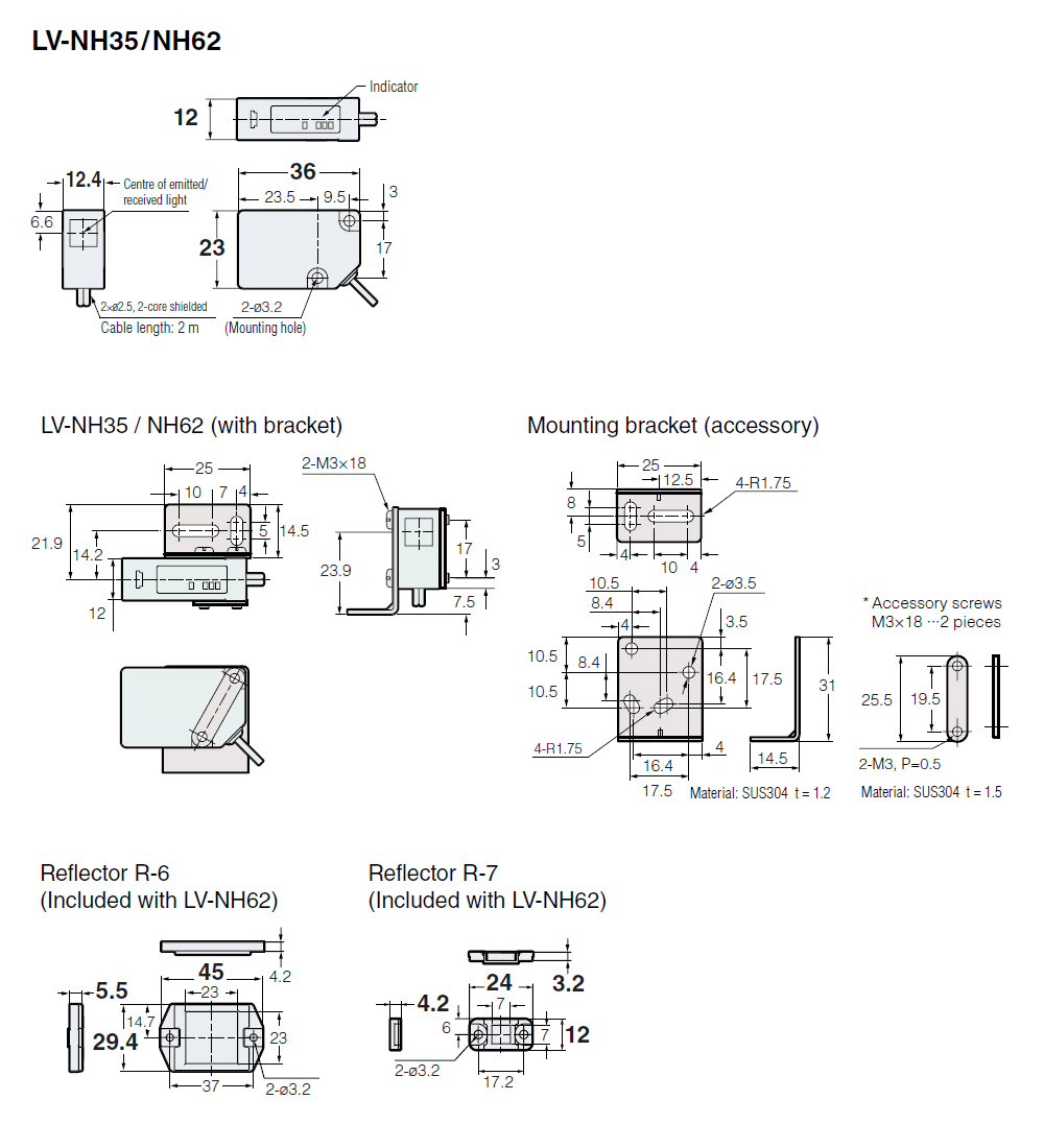 LV-NH35/NH62 Dimension
