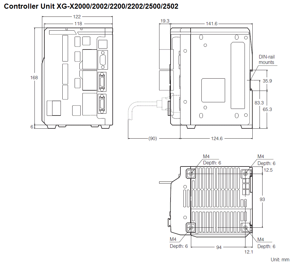 XG-X20/22/25 Dimension