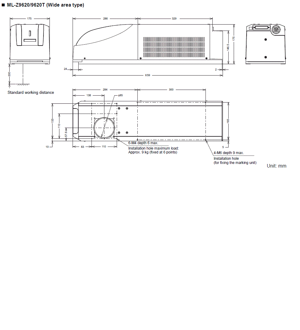 ML-Z9620(T) Dimension