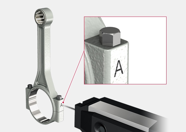 Rangmarkierung an einer Pleuelstange