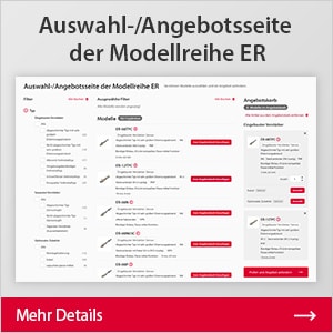 Auswahl-/Angebotsseite der Modellreihe ER [Mehr Details]