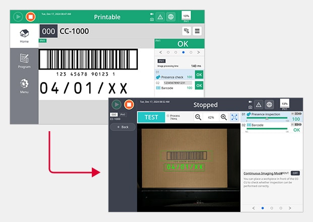 Automatische Synchronisierung vonDruck- und Prüfeinstellungen