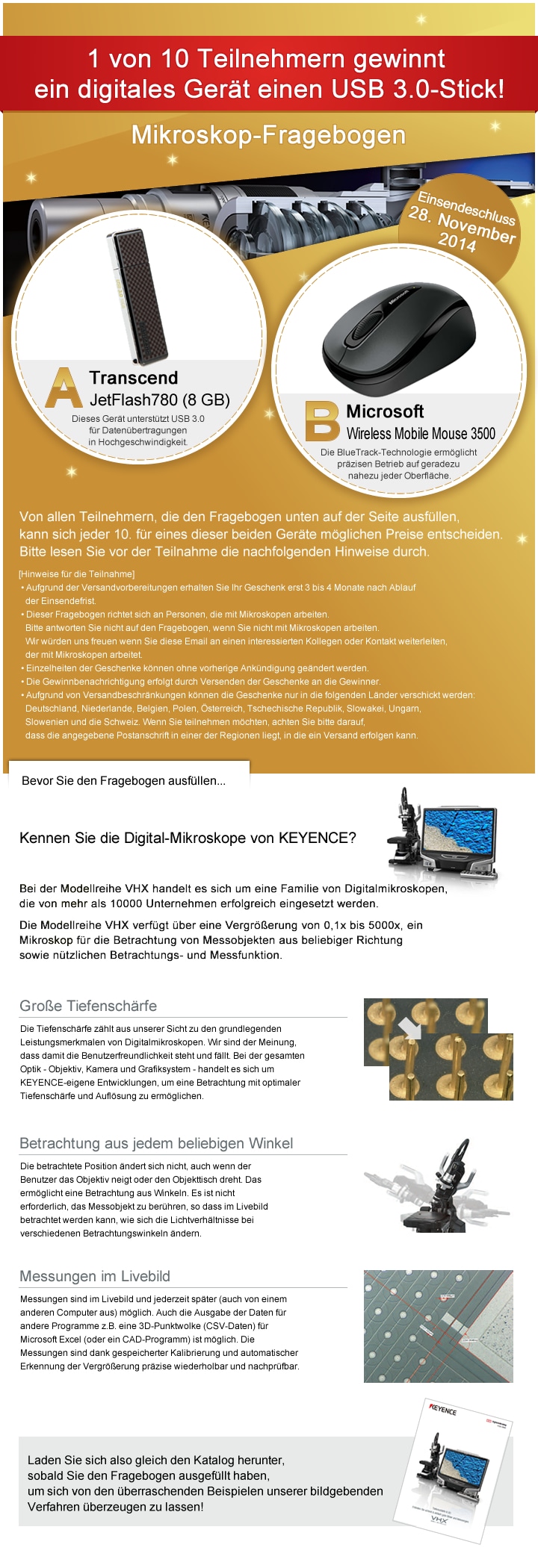 Modellreihe VHX-5000 Digitalmikroskop Katalog (Deutsch)