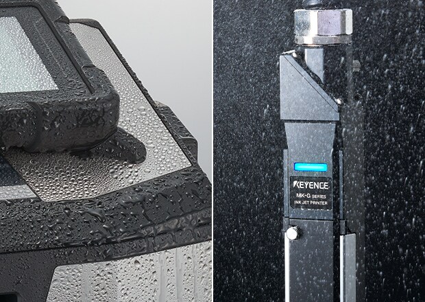 Die MK-G-Serie entspricht der Schutzart IP55 und ist somit sowohl wasser- als auch staubresistent.