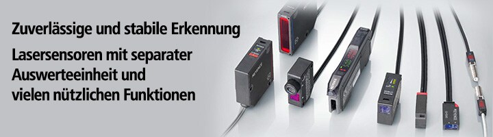 Zuverlässige und stabile Erkennung　Lasersensoren mit separater Auswerteeinheit und vielen nützlichen Funktionen　Modellreihe LV-N