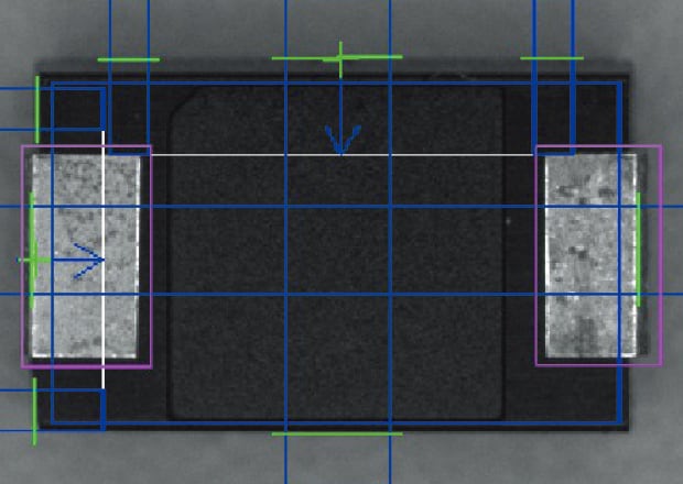 Oberflächenprüfung von Chips (7× Geschwindigkeit + 310.000-Pixel-Monochromkamera)