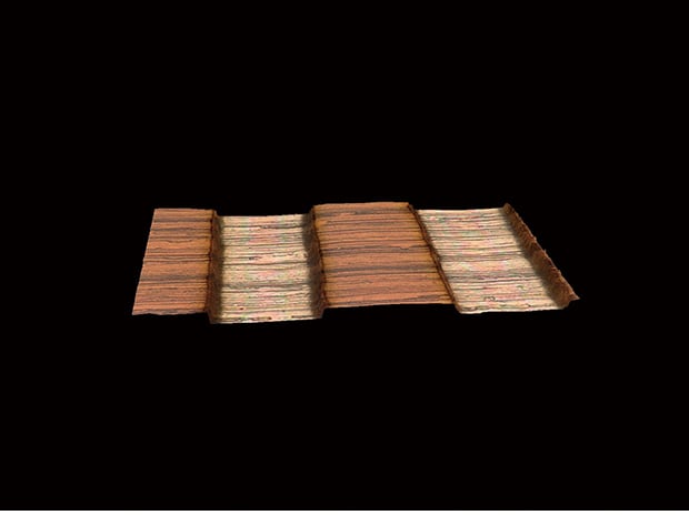 3D-Darstellung eines IC-Musters