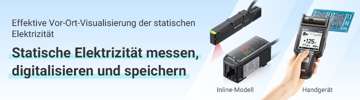 Effektive Vor-Ort-Visualisierung der statischen Elektrizität Statische Elektrizität messen, digitalisieren und speichern