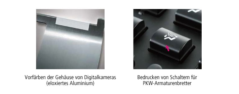 Vorfärben der Gehäuse von Digitalkameras (eloxiertes Aluminium)