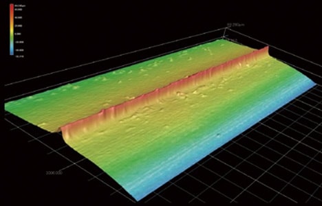 Vorteil 1: Die 3D-Form der gesamten Messobjektoberfläche kann mit einer einzigen Messung präzise und vollständig in nur einer Sekunde erfasst werden