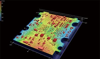 Messung und Analyse der 3D-Form von verzogenen Leiterplatten