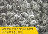 Sandpapier mit einstellbarer Beleuchtung (50×)