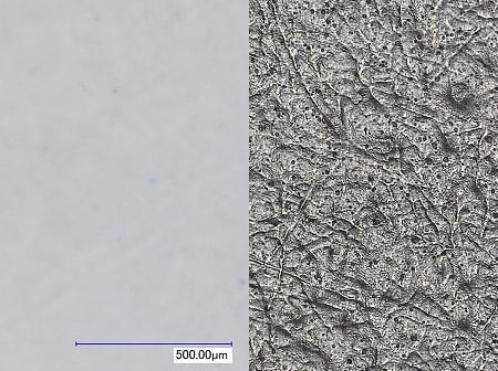 Links: normal / rechts: einstellbare Beleuchtung