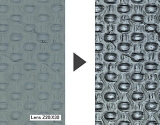 Links: Aufnahme ohne HDR / rechts: Aufnahme mit HDR (30x)