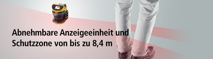 Sicherheits-Laserscanner der Modellreihe SZ-V. Branchenweit größte Zone und neu entwickelte Beständigkeit gegen Staub und Verunreinigungen. Broschüre herunterladen