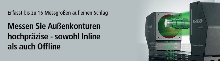 Messung von Außendurchmesser und Höhenunterschieden an mehreren Punkten gleichzeitig. Mehrfachaußendurchmesser-Messsystem, das sowohl für Inline- als auch für Offline-Messungen verwendet werden kann. High-Speed 2D Optisches Mikrometer Modellreihe TM-3000 [Broschüre herunterladen]